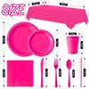 Disposable Plastic Dinnerware Set-968PCS Plastic Plates Set Includes 120 Of