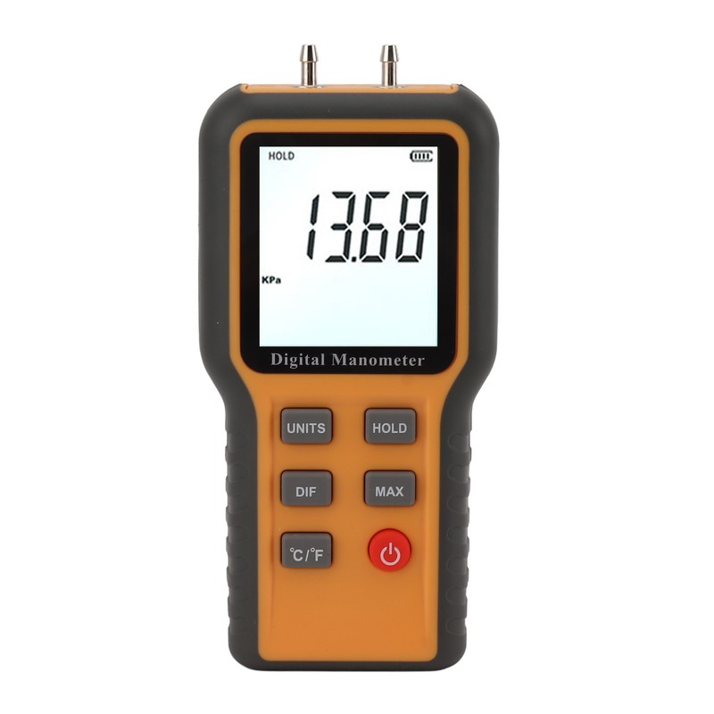 Engine Digital Manometer Differential Gauge High Precision Dual Port HVAC