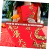 DOITOOL 6pcs Chinese Year Red Envelopes Dragon Year Delicate Pattern