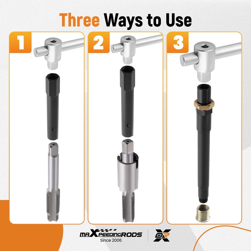 maXpeedingrods Spark Plug Thread Repair Kit, M14 x 1.25 Taps