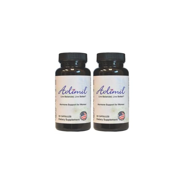 Avlimil® Hormone Balance & Menopause | Relief from Mood Swings, Hot Flashes, Night Sweats and Irritability - Isoflavones, Black Cohosh, Raspberry, Valerian, Sage, Red Clover, Lemon Balm - 2 Month
