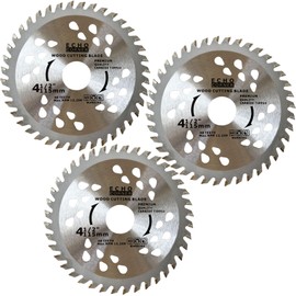 Echo Corner 3-Pack 4-1/2-Inch 40T Angle Grinder Wood Cutting Blade, Fast Fine Cut Trimming Ripping Crosscut Wood MDF Plastic, 7/8" Arbor