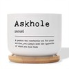 DecStic Askhole Definition Planter Ceramic Bible Verse Round Flower Pots