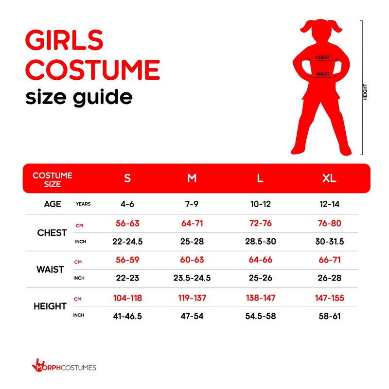 Morph Hippie Costume for Girls, Perfect for Carnival and Fancy