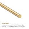 sourcing map Brass Rod,Brass Solid Round Rod 1.5mm/0.06inch Diameter 200mm