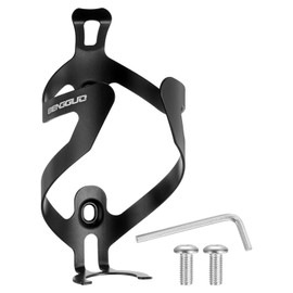 sourcing map Bike Water Bottle Holder Lightweight Alloy Universal Bicycle Bottle Cages Cycling Cup Holder with Screws for MTB Mountain Road Gravel, Black