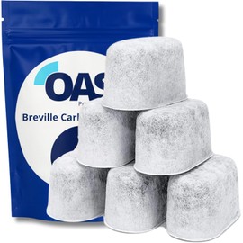 Filtros Premium OASI Compatible con Breville Carbon Activado 6 Piezas Parte BWF100 compatible con BES840XL, BES900XL, BES860XL, BKC600XL y BKC700XL