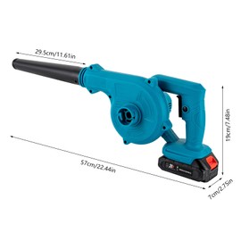 Cordless Leaf Blower, 20V 1680W Electric Powered Snow Blower Lightweight Snow Blower Manual Start Outdoor Grass Blower w/Batteries & Charger Included for Patio Cleaning, Lawn Care, Blowing Leaves