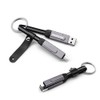 PONICOR 6 in 1 Short Keychain Multi Charging Cable 3A