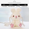 Plush Bunny Crossbody Messenger Shoulder Bag for Girls Women Cartoon