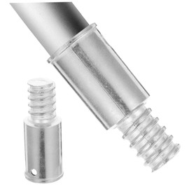Mikinona 2pcs Threaded Handle Tips for Broom and Mop Metal Replacement Ends Easy Installation Compatible American-Style Extension Poles