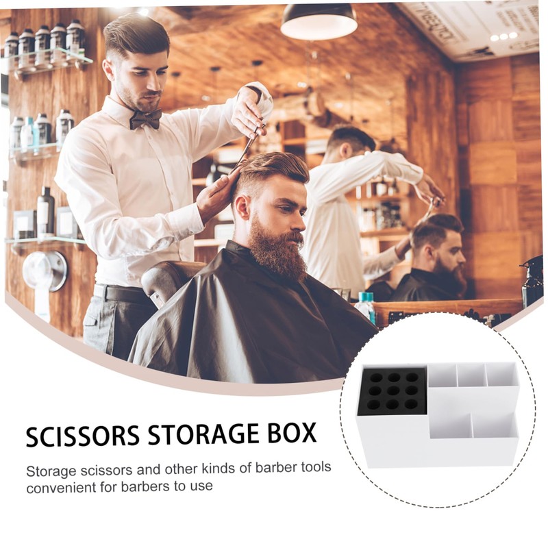 Baluue Hair Styling Tools Storage Box 10-Piece Scissors Holder for