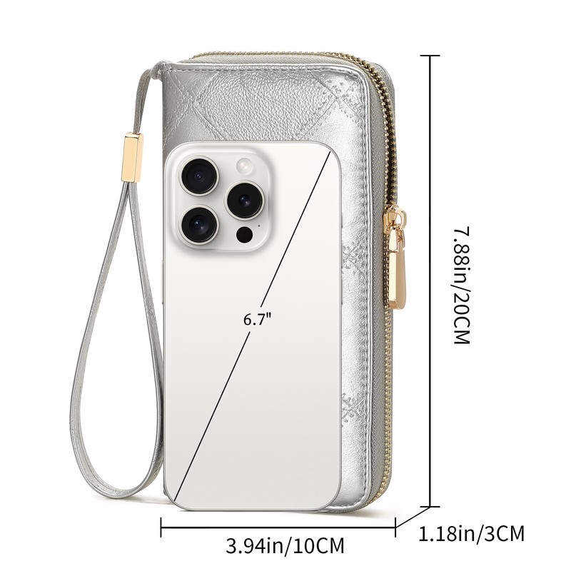 SENDEFN Women's Large Leather Wallet with RFID Protection, Large Capacity