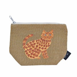 Miyuki Matsuo Mini Pouch Cat Animal Pattern Cosmetic Pouch Milo (110011), Animal Print