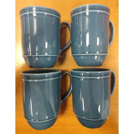 Threshold 4 Pack: Threshold - 15oz Porcelain Courtland Mug -  Blue - R9P4b