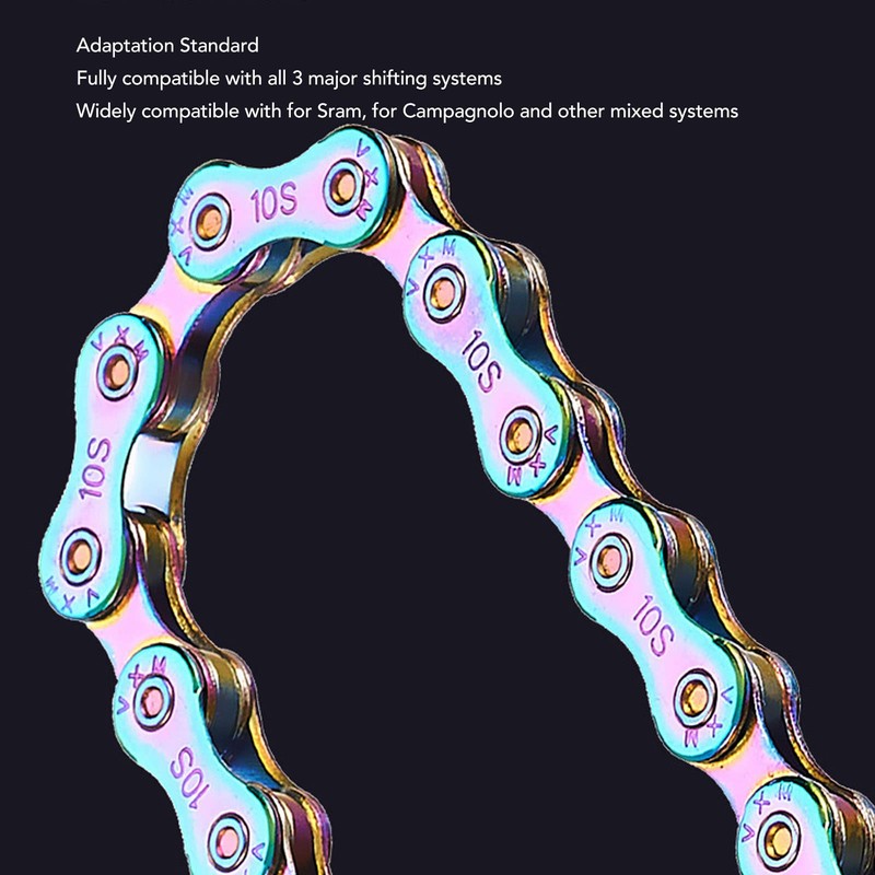 Bike Chain, 6 7 8 Speed Rust Proof Colorful Rainbow