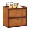 Trironsun Rustic Bread Box for Kitchen Countertop Bamboo Bread Storage