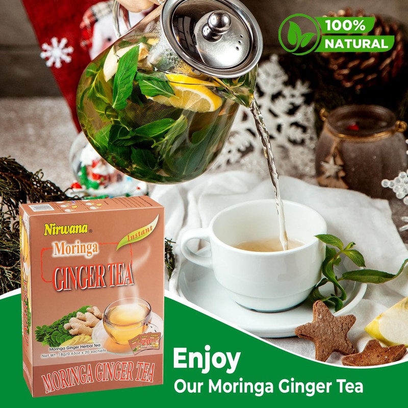Moringa Ginger Tea – Herbal Blend with Spices & Botanicals