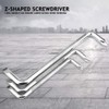 3Pcs Offset Screwdriver Set Right Angle Double Head Z-Shaped Offset