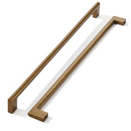 khtumeware 10 Inch Hole Center 6 Pack,Vintage Solid Antique Brass Cabinet Pulls Heavy Duty Kitchen Drawer Handle Antique Cabinet Hardware for Bathroom, Drawer, Cabinet