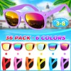 GINMIC Kids sunglasses bulk, Kids Sunglasses Party Favor, 36Pack Neon