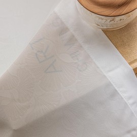 White Sheer Curtains 120 Inches Length 2 Panels, Ginkgo Leaf Window Sheer Panels, Pinch Pleat Custom Curtains Drapes for Living Room, Bedroom (52" W x 120" L, 2 Panels Set)