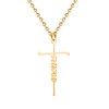 CharmSStory Gold Plated Nurse Cross Pendant Inspirational Nameplate Necklaces Customized