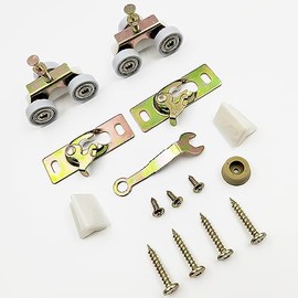Pocket Door Commercial Grade Hanger Fits Johnson Part #1125 & Upgrades #1500 Hardware Kit, 1" Nylon Ball Bearing, 1-1/4" C.T.C, Min. 1" Thick Doors, 200lbs Capacity
