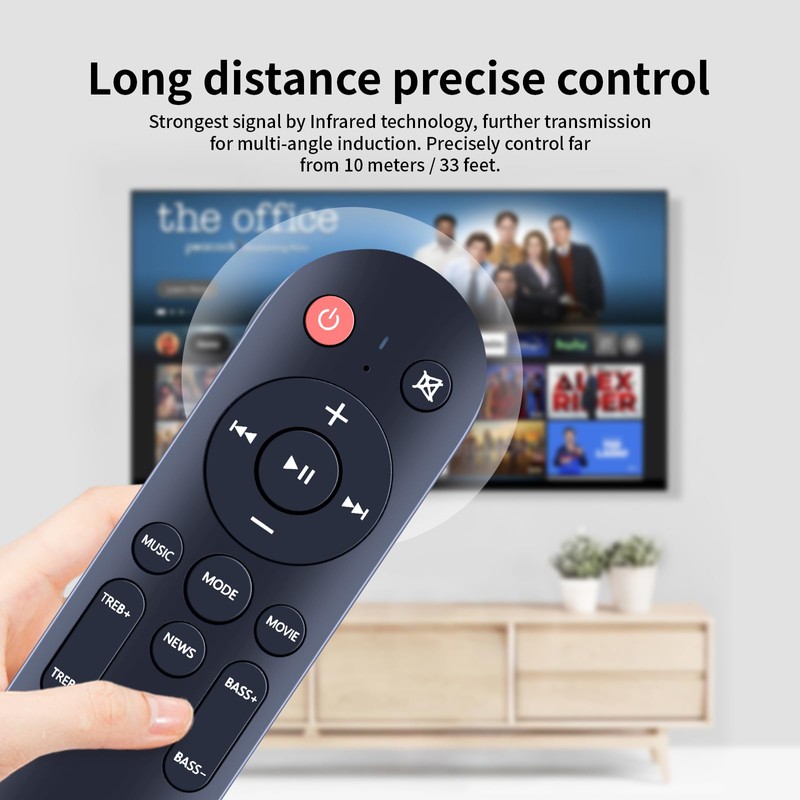 GOUYESHO Replacement Remote Control Compatible with Mevosto Removable 2-in-1 Soundbar