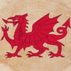 CafePress Welsh Dragon Rustic Wood Ornament, 3"x3.25"