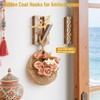 KINGSOW Wooden Foldable Coat Hooks: Magnetic for Hallway Behind Door