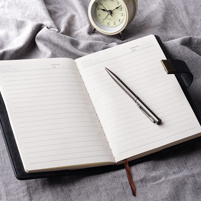 WEMATE Diary with Lock, A5 PU Leather Journal with Lock,