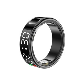 Smart Ring, IP68 Health Smart Ring for Women Men w/Sleep Heart Rate Blood Oxygen Monitor Bluetooth Health Ring for Smartphone, Black #10