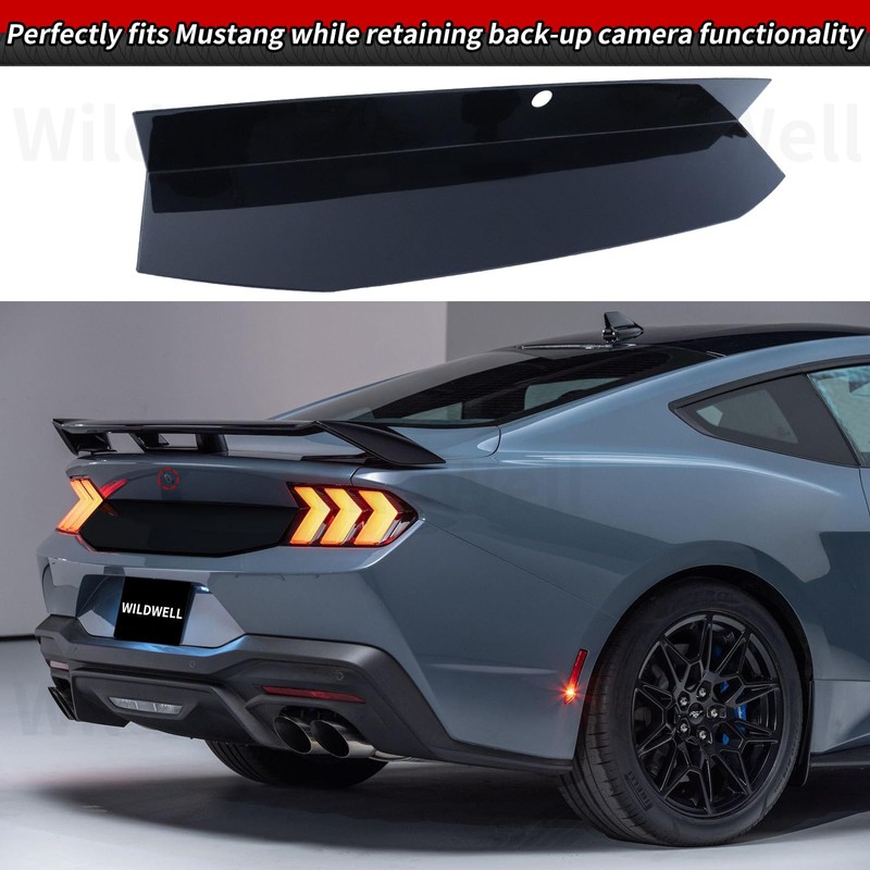 WildWell Trunk Decklid Panel Trim for 2024 2025 Ford Mustang