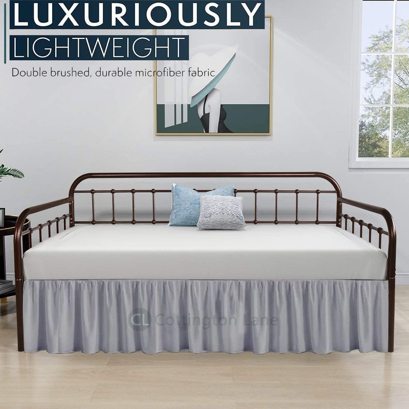 Daybed Skirt with Split Corners Twin - Daybed Dust Ruffle