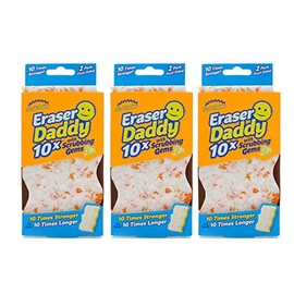 Scrub daddy modelo Eraser Daddy Fibra+Borrador 3 Paquetes de 2 Esponjas c/u