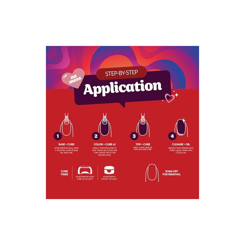 RC Red Carpet Manicure Solid Cream Polish Paleta de 6