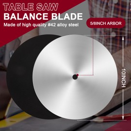 Lanties 10" Sanding Disc for Table Saw 5/8" Arbor Calibration Sanding Disc Balance Blade with 18 Pcs Sandpaper 60 80 100 120 180 240 Grit