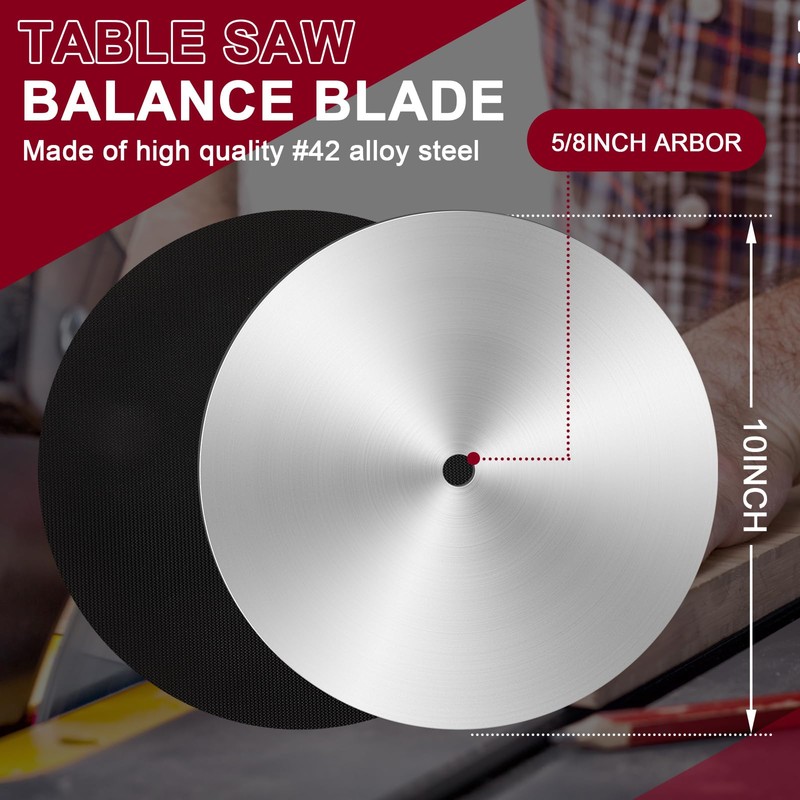 Lanties 10" Sanding Disc for Table Saw 5/8" Arbor Calibration