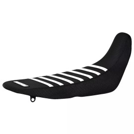 Honda 2021-2024 Honda CRF 300L Seat Cover By Enjoy MFG ALL BLACK WHITE RIBS #305
