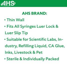 Sterile Disposable Injection Needle with Cap for Animal, Pet, Poultry and Industrial Dispensing Needle Accessories (23G X 1)