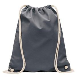 MyShirt cotton gym bag 38 x 46 cm unprinted with drawstring – 19 colours – jute bag Oeko-Tex® tested paintable gym bag, anthracite