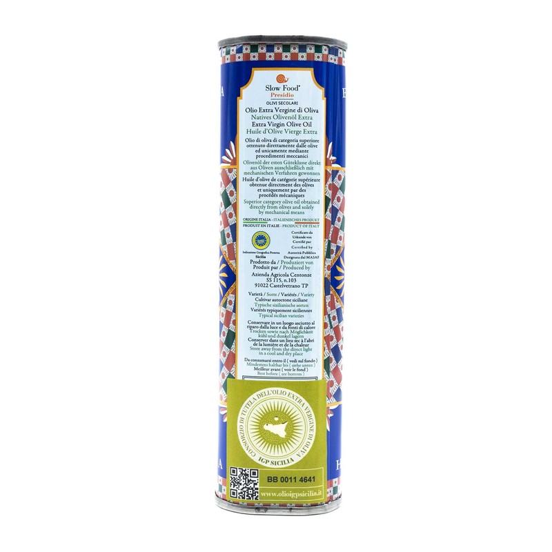 IGP Sicilia Extra Virgin Olive Oil in Iconico Tin 500ml