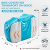 Bike Cover for Transport on Rack,15Mil Thickness PE Material,Elastic Straps