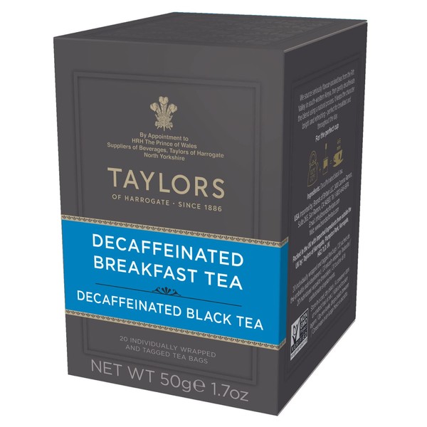 Taylors of Harrogate Decaffeinated Breakfast, 20 Count (Pack of 6)