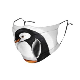 WZYWHJ Adult Dust Mask 1 for Protection Against Smoke, Cold, Allergies, and More I Love Penguins Prints
