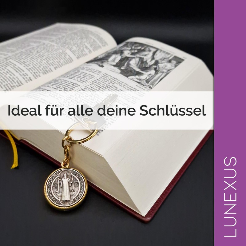 Lunexus Benedict Keyring - Blessed - St. Benedict Medal with