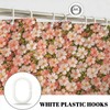 Floral Shower Curtain Pink Farmhouse Flowers Shower Curtain 72 X