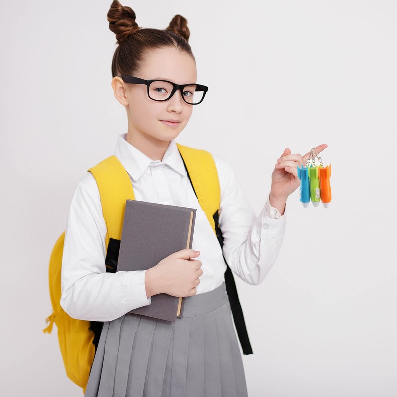 Haconba 100 Packs Helicopter Flashlight Keychain Rocket Flashlight Keychain for