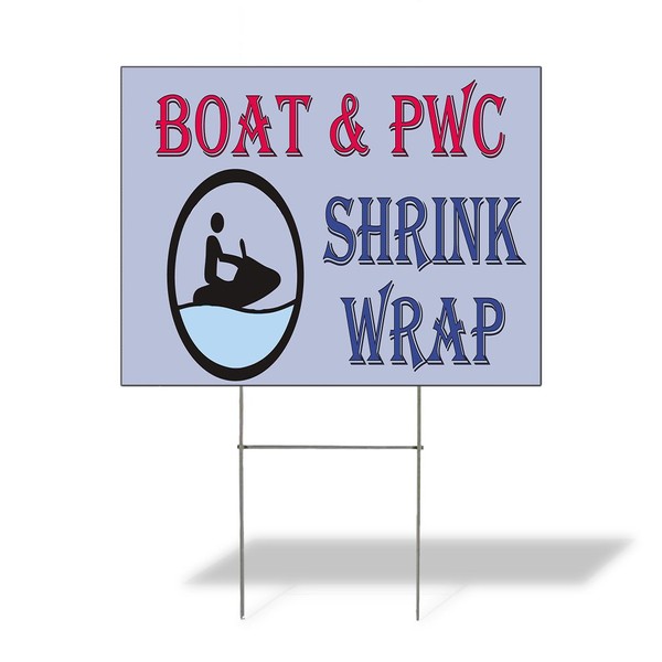 Fastasticdeals Weatherproof Yard Sign Boat & PWC Shrink Wrap A